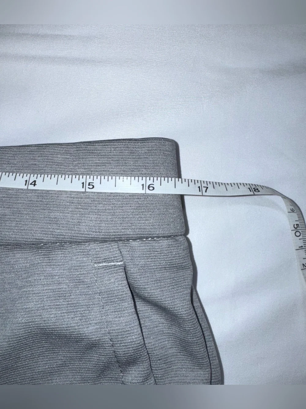 Bobobos Men's Gray Elastic-Waist Casual Pants short length